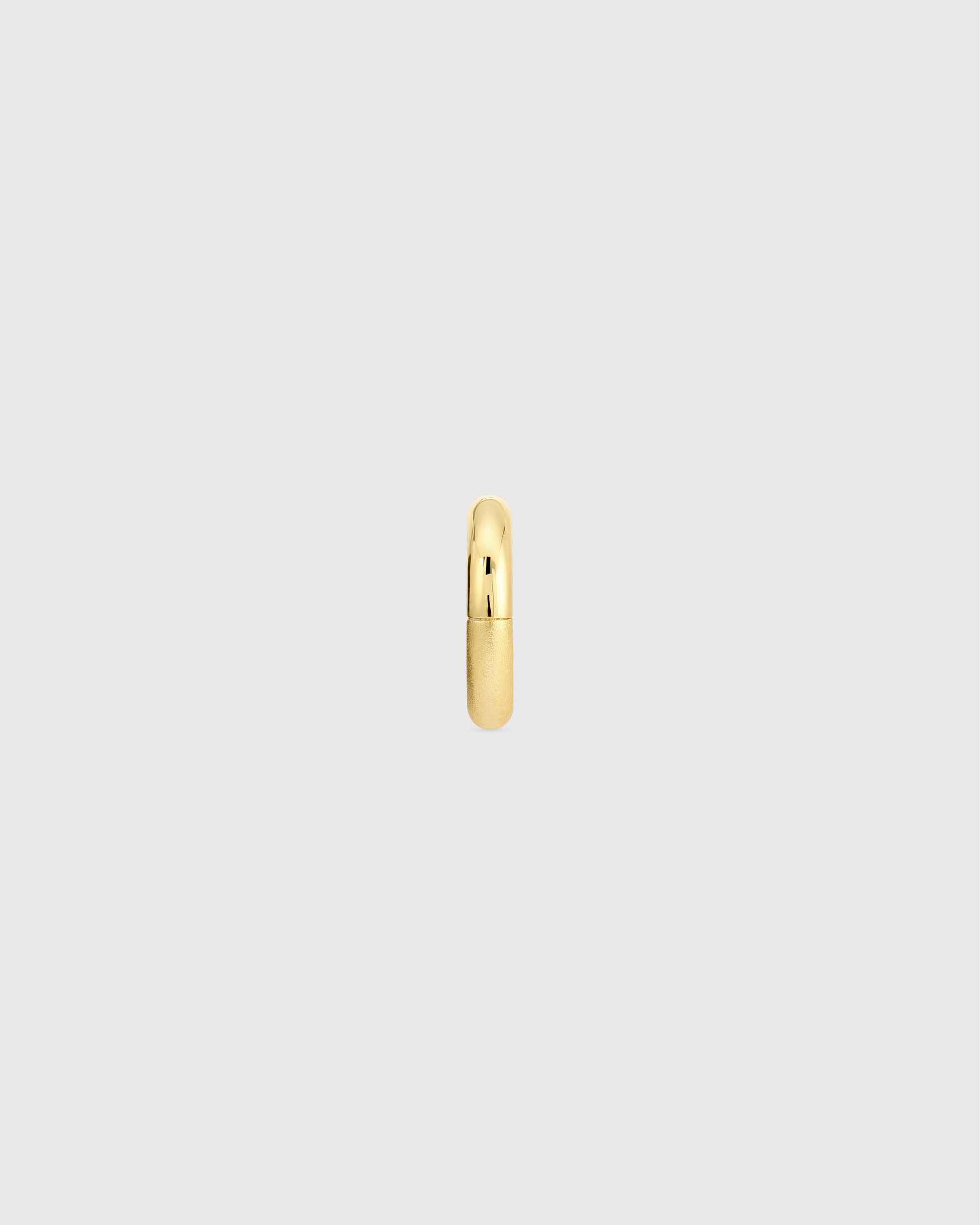 Revolve Dual Finish ear cuff in 18k yellow gold vermeil